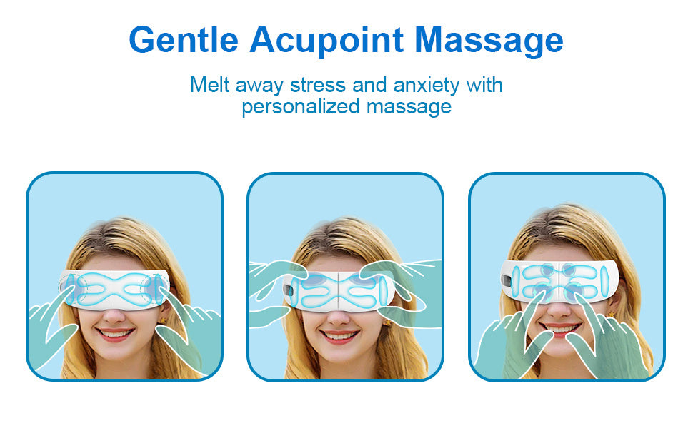 Smart Eye Protection Device Bluetooth Music Heat Massage Device Reduces Eye Fatigue Multiple Modes Of Vibration Portable Eye Relaxation Tool