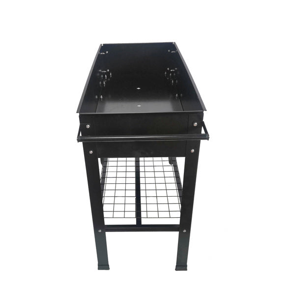Mobile Metal Raised Garden Bed Cart With Legs, Elevated Tall Planter Box With Wheels For Outdoor Indoors House Patio Vegetables Tomato DIY Herb Grow -Black
