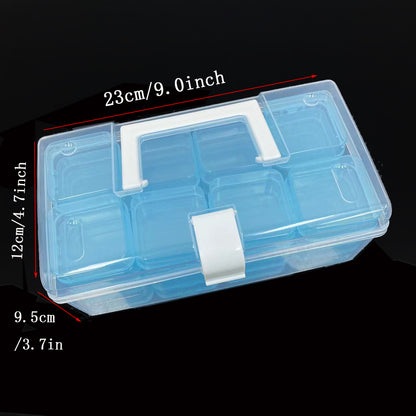 32-grid Transparent Plastic Storage Box Large Capacity Portable