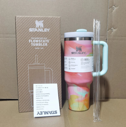 30 40oz Stanley Insulated Tumbler With Lid and Straws Stainless Steel Coffee Tumbler with Handle Vacuum Leak Proof Coffee Cup