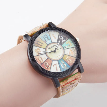 Casual Vintage Leather Women Quartz Wrist Watch Gift Clock - SuperSupply