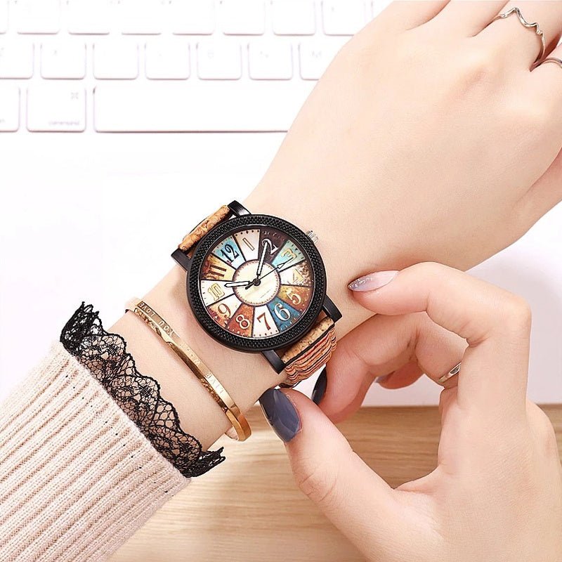 Casual Vintage Leather Women Quartz Wrist Watch Gift Clock - SuperSupply