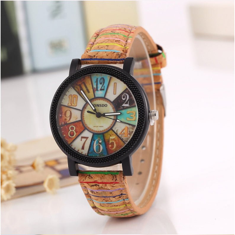 Casual Vintage Leather Women Quartz Wrist Watch Gift Clock - SuperSupply