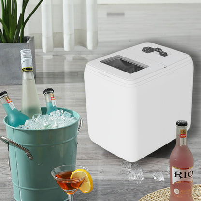 Ice Maker Ice Maker Countertop 44LBS Ice Maker Home Use Outdoor Use Ice Maker 20KG Compact Ice Maker With Ice Scoop & Basket, Ideal For Home Use Party Camping - SuperSupply