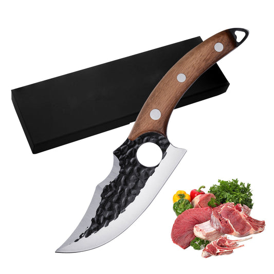 Kegani Viking Knife For Meat Cutting 6 Inch Meat Cleaver Boning Knife, High Carbon Steel Fillet Knife With Sheath For Kitchen And Outdoor Camping Gifts - SuperSupply