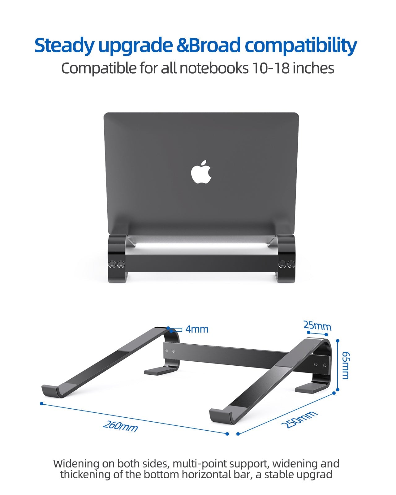 Laptop Stand Aluminium Portable Removable Laptop Rise Ventilated Detachable Ergonomic Laptop Holder - SuperSupply