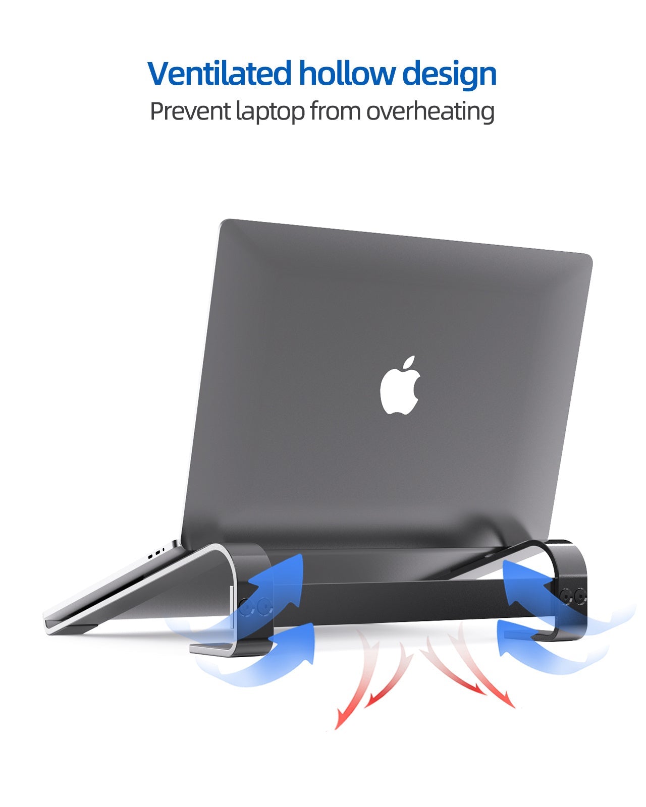 Laptop Stand Aluminium Portable Removable Laptop Rise Ventilated Detachable Ergonomic Laptop Holder - SuperSupply