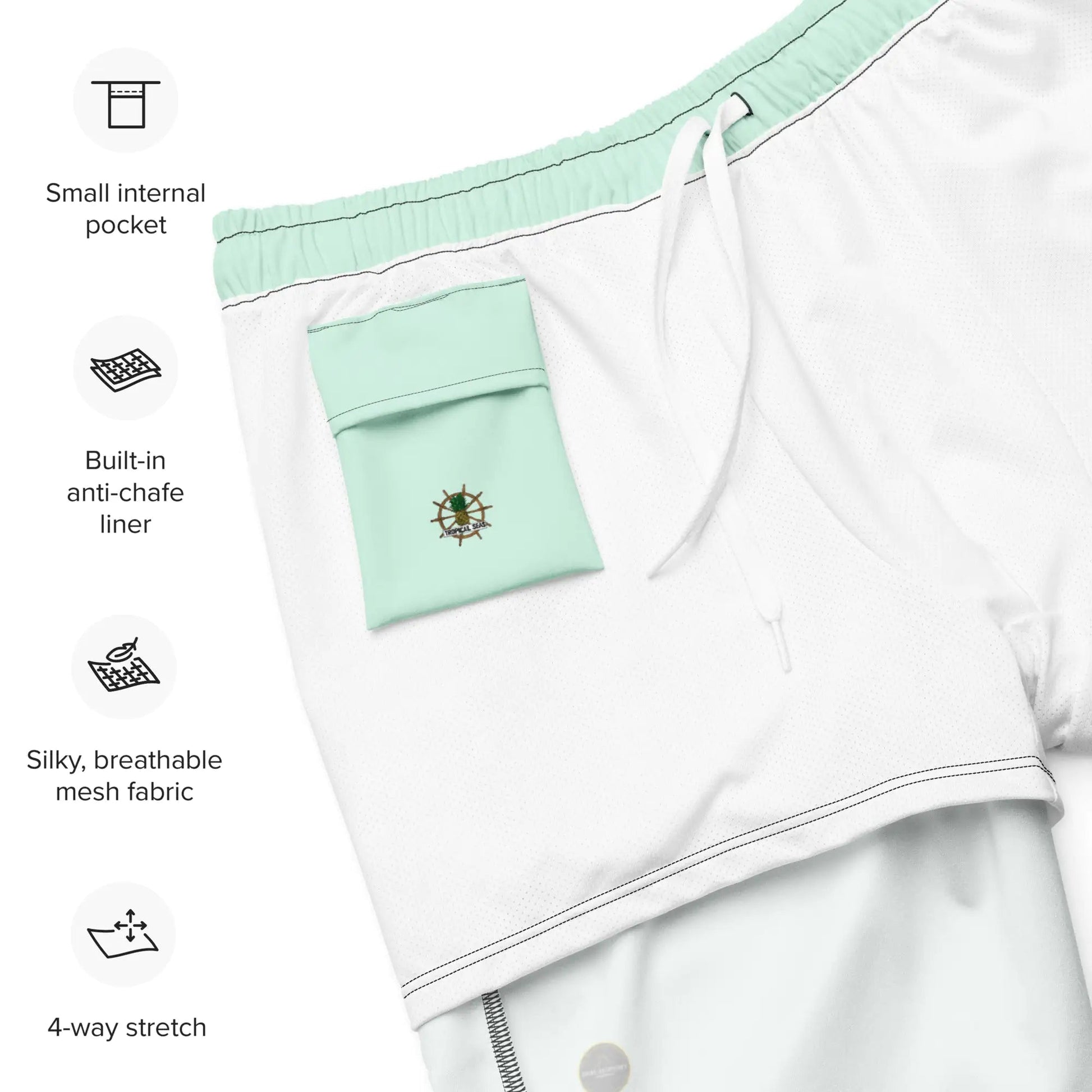 Men's Sea Green Eco Board Shorts - SuperSupply