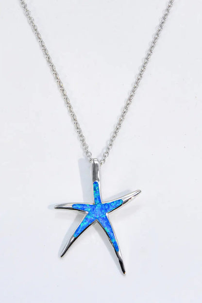 Opal Starfish Pendant Necklace - SuperSupply