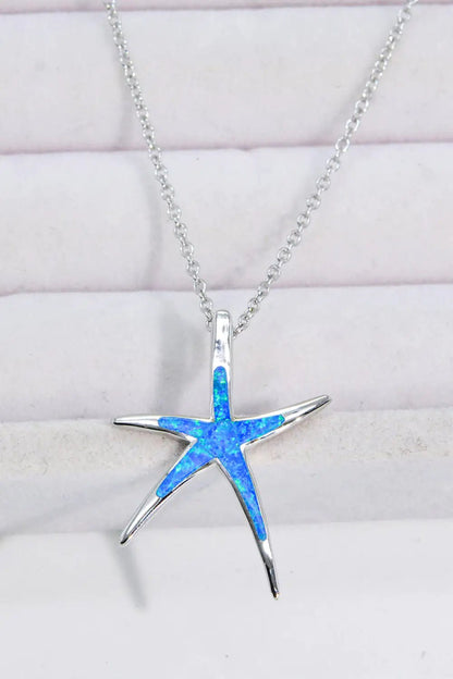 Opal Starfish Pendant Necklace - SuperSupply