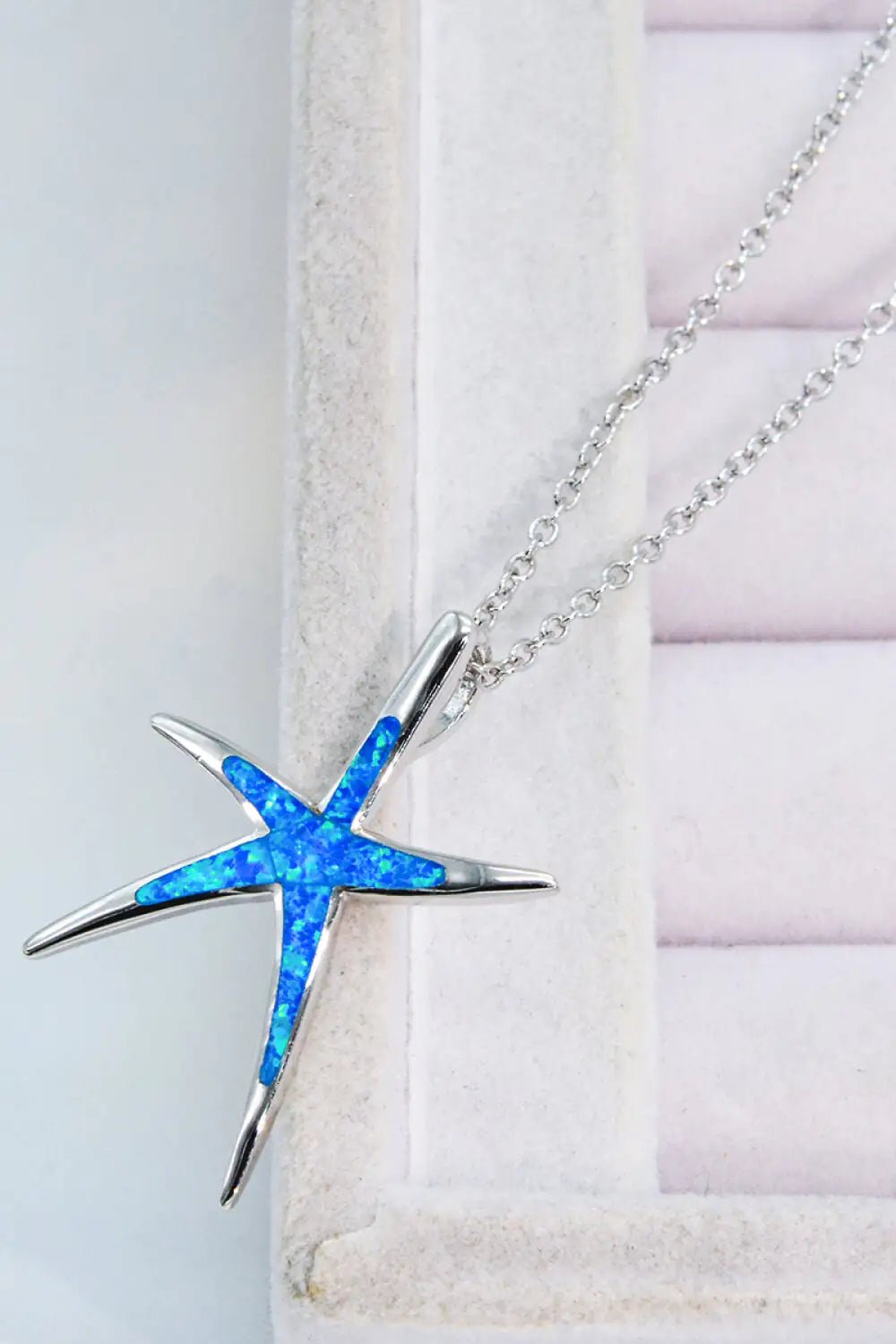 Opal Starfish Pendant Necklace - SuperSupply