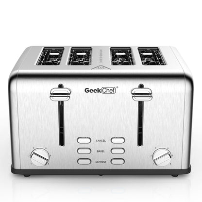 Prohibit Shelves In The Amazon. Toaster 4 Slice, Geek Chef Stainless Steel Extra - Wide Slot Toaster With Dual Control Panels Of Bagel,Defrost,Cancel Function,Ban Amazon - SuperSupply