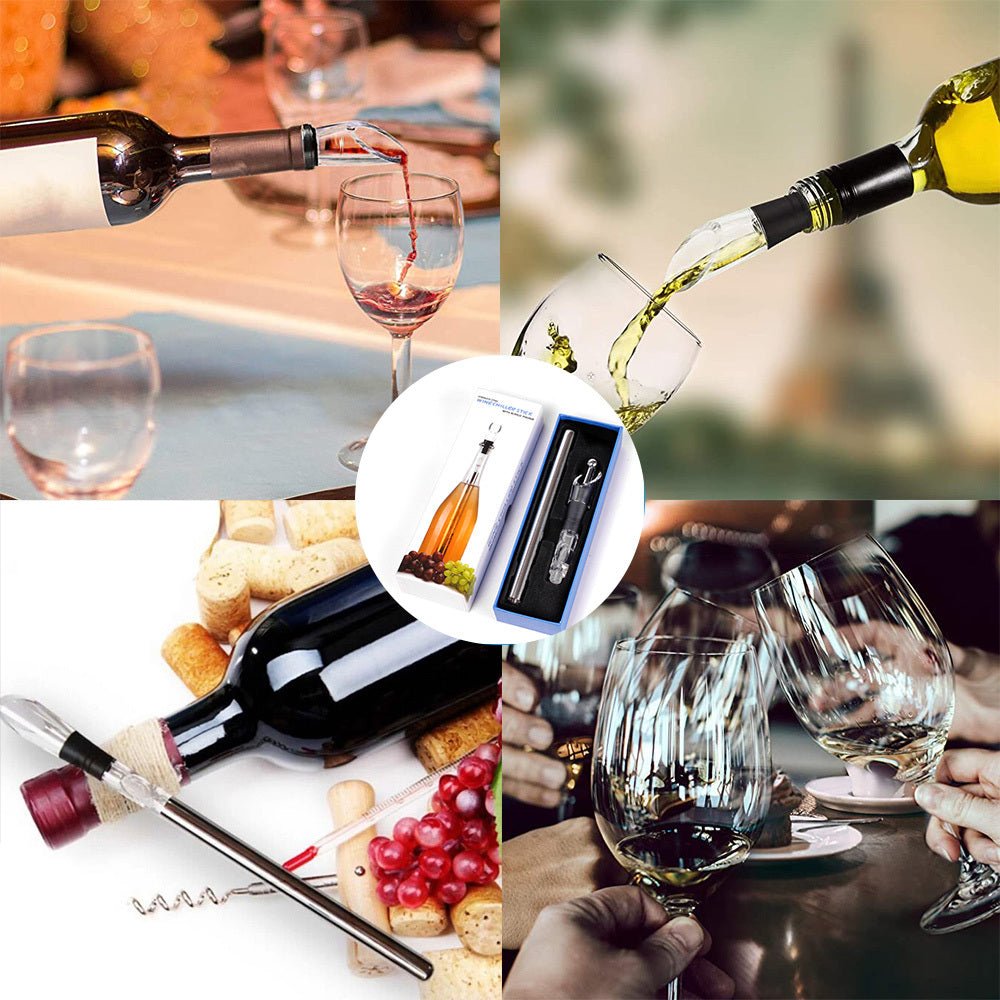 Wine Bottle Cooler Stick Stainless Steel Wine Chilling Rod Leakproof Wine Chiller Beer Beverage Frozening Stick Bar Tools - SuperSupply